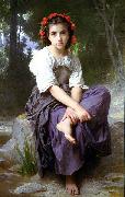 William-Adolphe Bouguereau At the Edge of the Brook oil painting reproduction
